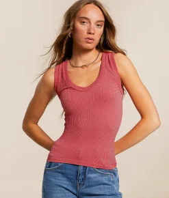 Tops | Free People Clean Slate Tank Top Dark Wine