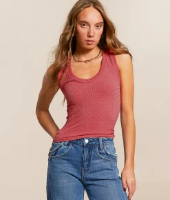 Tops | Free People Clean Slate Tank Top Dark Wine