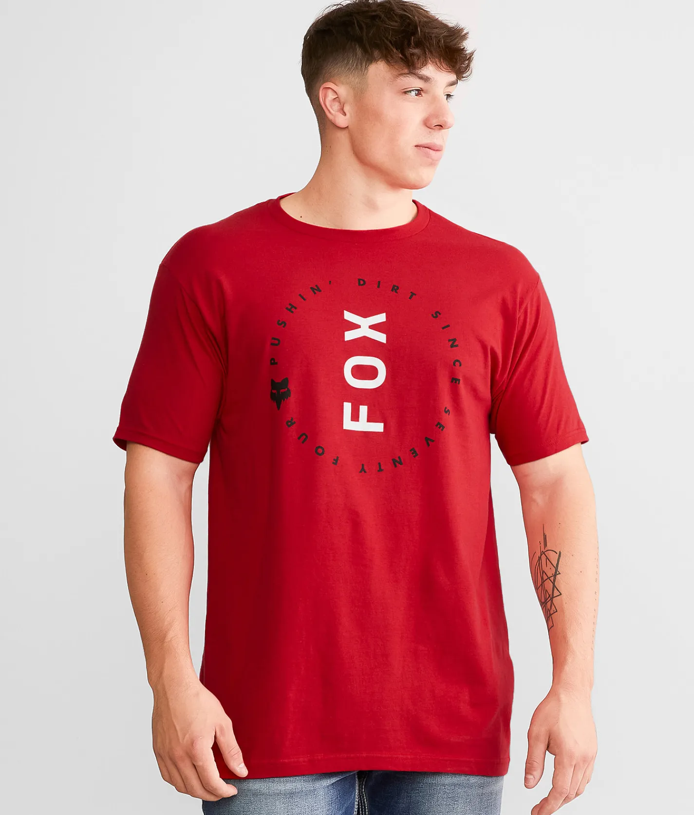 Fox Clean Up T-Shirt Red Hot