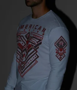 American Fighter Clearview T-Shirt White Heather Bleach Clearance