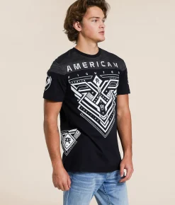 Tops|Graphic T-Shirts | American Fighter Clearview T-Shirt Black Black Mass Tetris