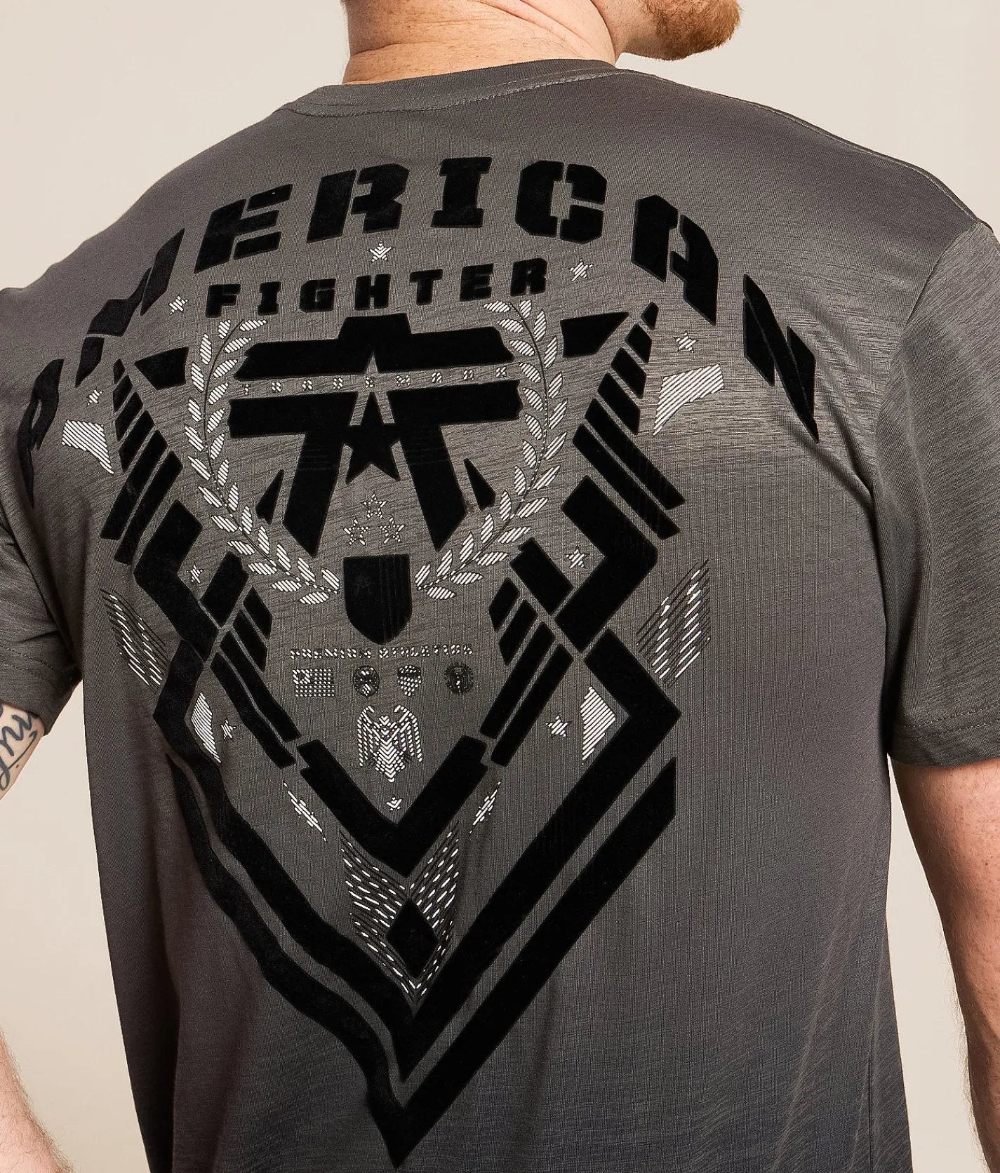 Tops|Graphic T-Shirts | American Fighter Clermont T-Shirt Black Oyster Pewter