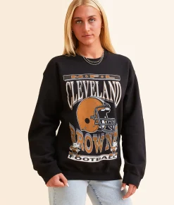 Tops | Junkfood Cleveland Browns Helmet Pullover Black