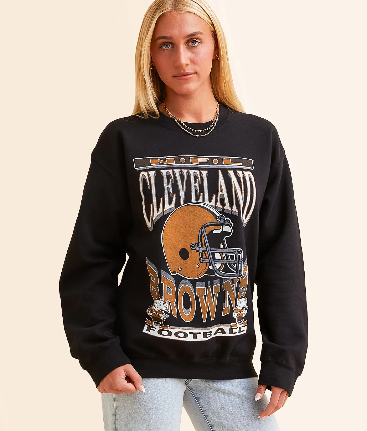 Tops | Junkfood Cleveland Browns Helmet Pullover Black