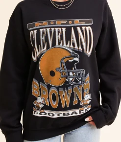 Tops | Junkfood Cleveland Browns Helmet Pullover Black