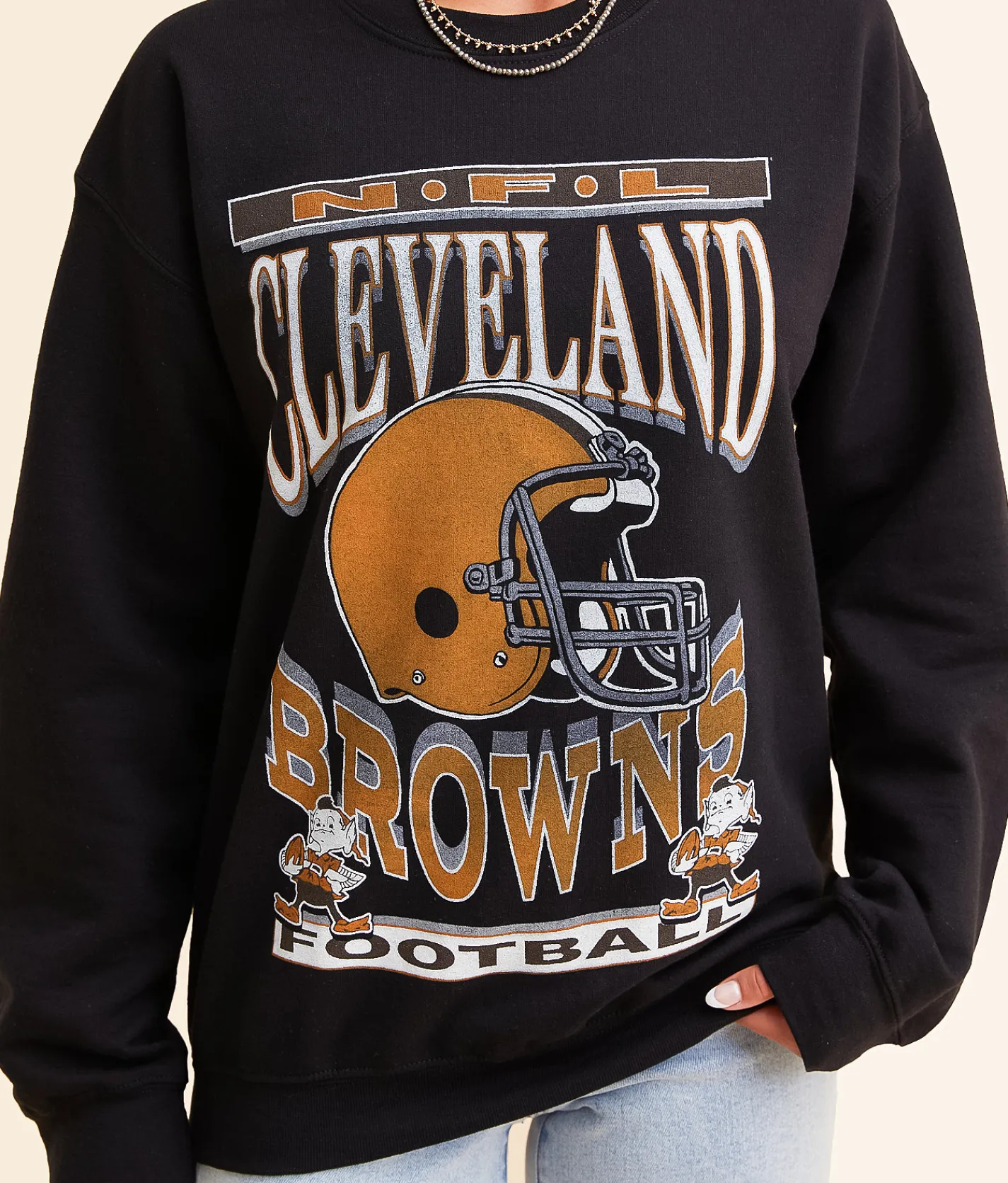 Tops | Junkfood Cleveland Browns Helmet Pullover Black