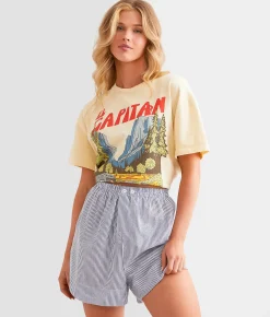 Bottoms|Shorts | Free People Cloud Nine Boxer Short Navy Stripe