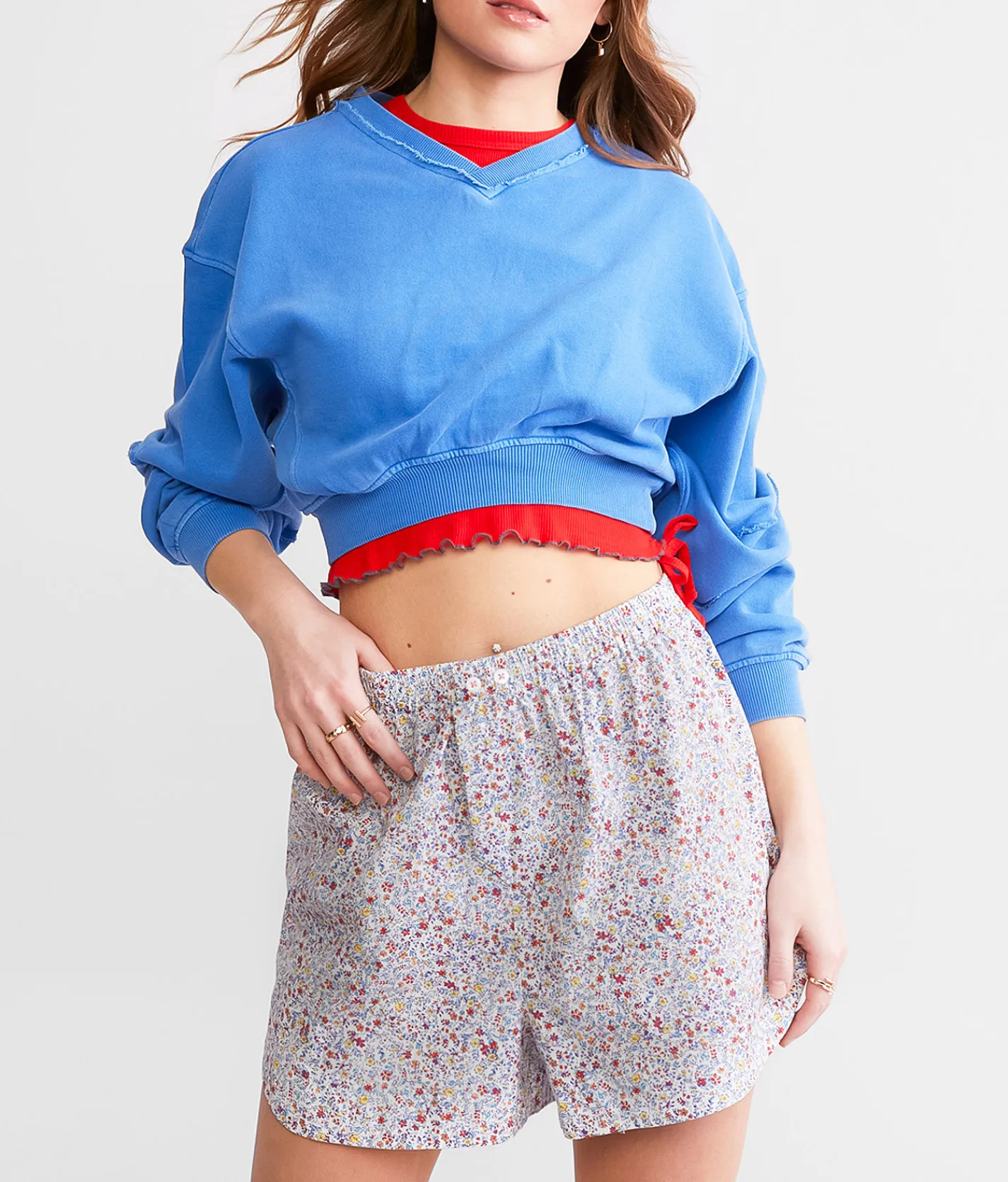 Bottoms|Shorts | Free People Cloud Nine Boxer Short Petal Combo