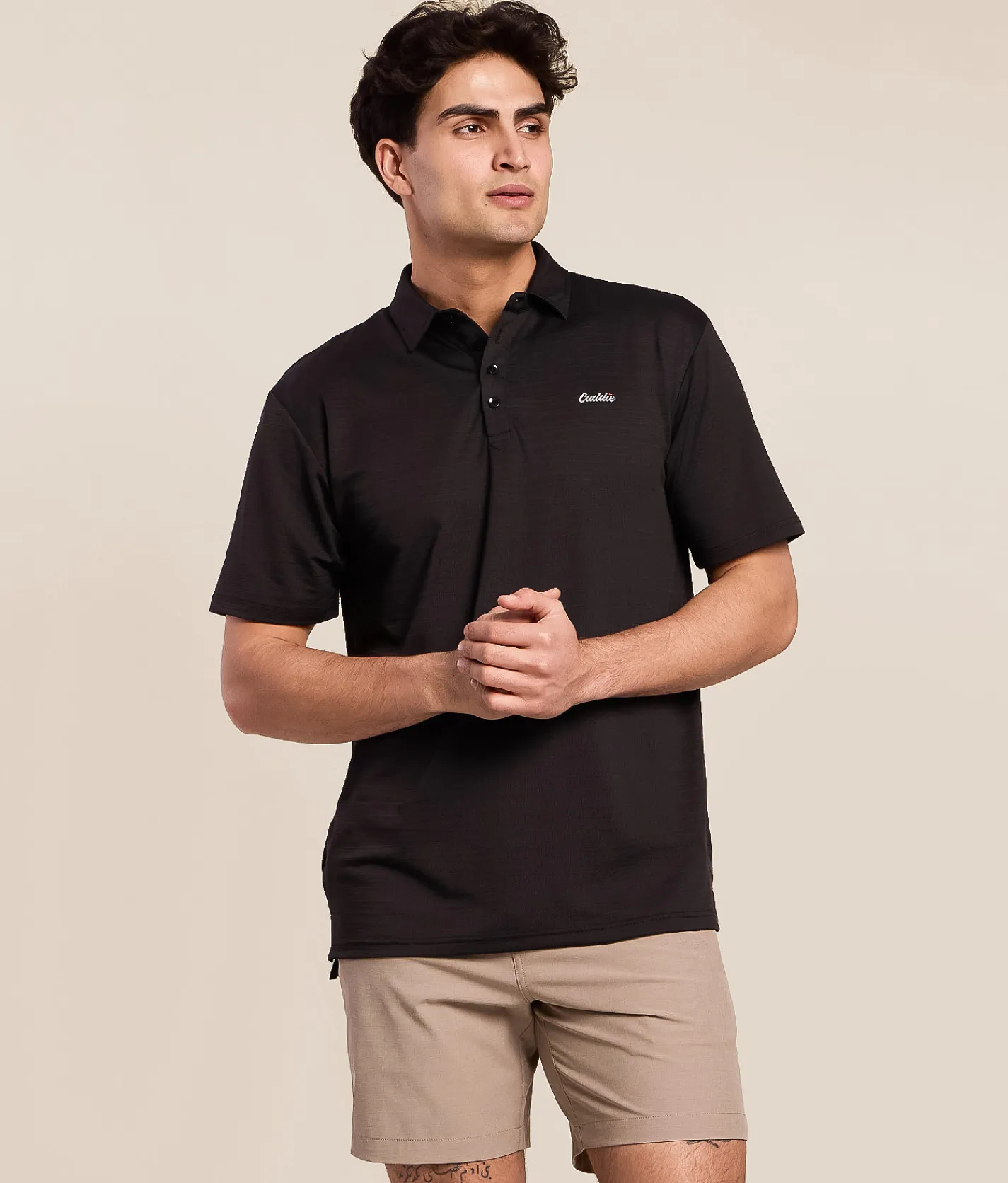 Tops | Caddie Cloud Performance Polo Black