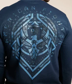 Tops|Graphic T-Shirts | American Fighter Cloverport Thermal Sailor Blue