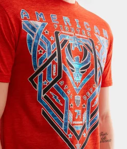 Graphic T-Shirts | American Fighter Cloverport T-Shirt Fiery Red Tangerine Tango