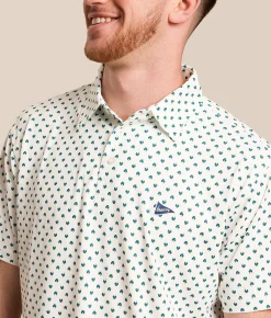 Tops|Activewear | Breezy Golf Clovers Performance Polo Green