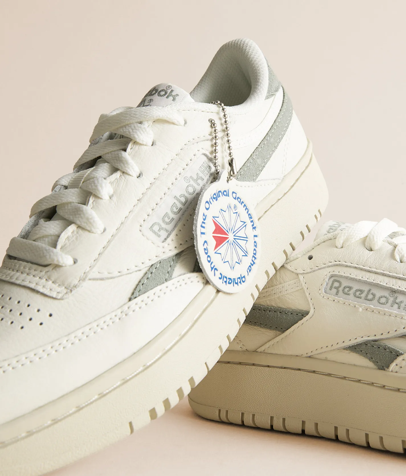 Shoes | Reebok® Club C Double Revenge Leather Sneaker Chalk Green Grey