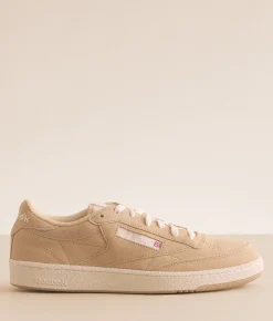 Reebok® Club C 85 Leather Sneaker Simple Beige Chalk Hot
