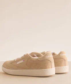 Reebok® Club C 85 Leather Sneaker Simple Beige Chalk Hot