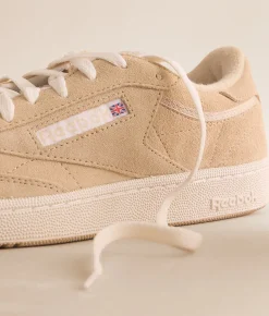 Reebok® Club C 85 Leather Sneaker Simple Beige Chalk Hot