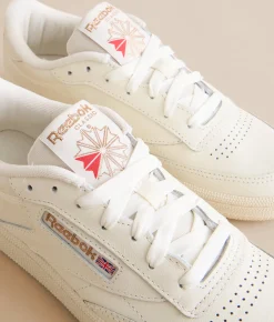 Reebok® Club C 85 Vintage Leather Sneaker Chalk Chalk Rosegold Outlet