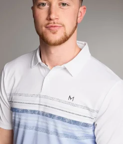 Tops | Maven Co-op Club Performance Polo White Light Blue