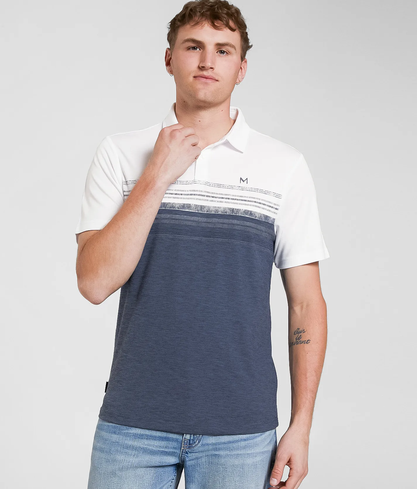 Maven Co-op Club Performance Polo White Navy Online