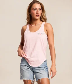 Salt Life Coastal Glory Tank Top Chalk Pink New