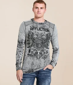 Affliction Coaxial Reversible Thermal White Black Sale