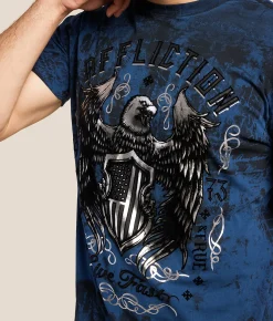 Affliction Code Of Honor T-Shirt Navy Blue Lava Wash Discount