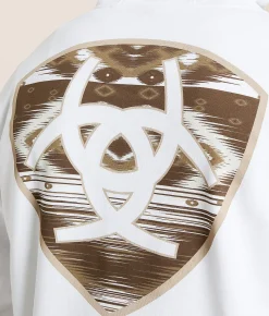 Ariat Cojiba Serape Hooded Sweatshirt White Outlet