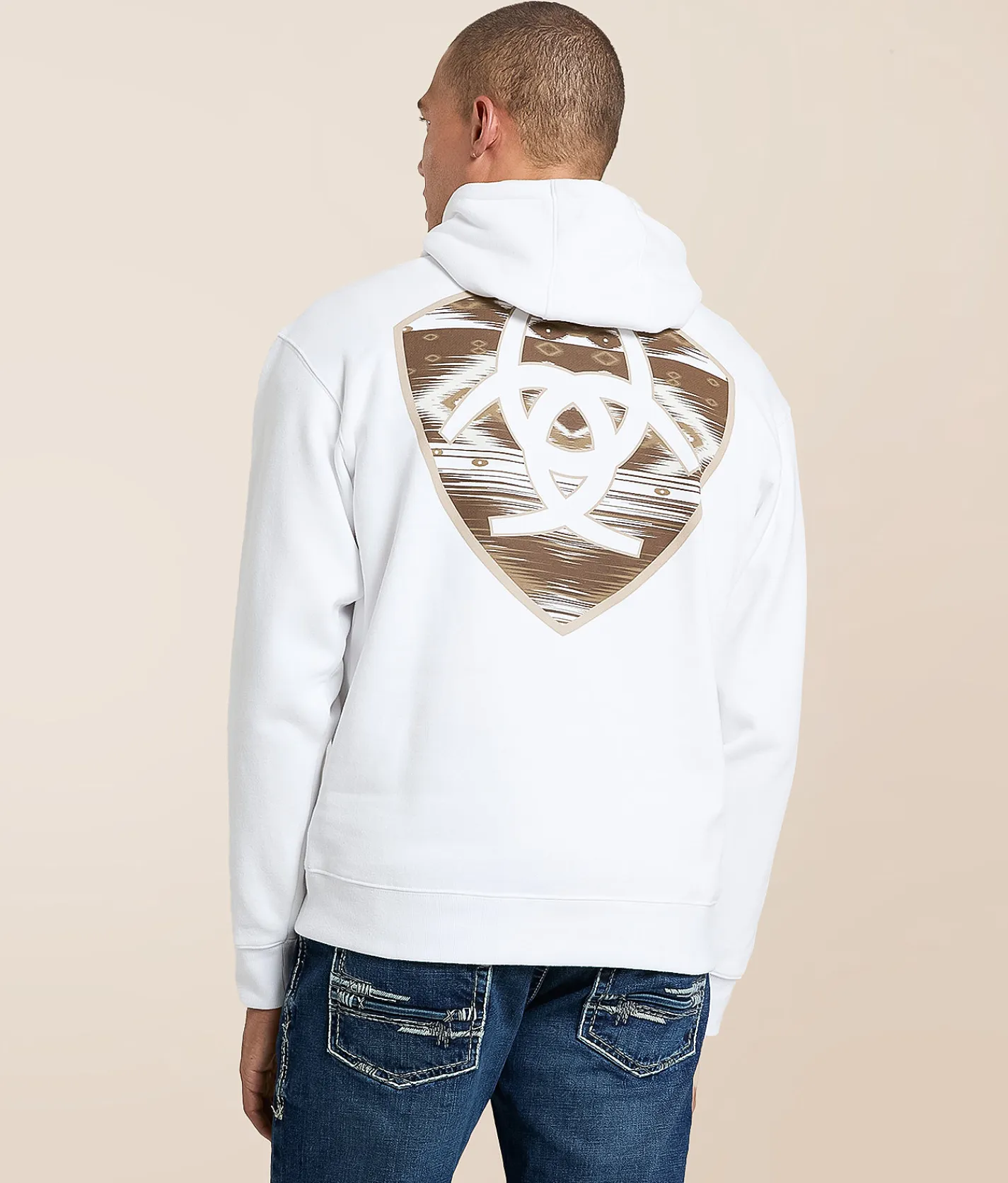 Ariat Cojiba Serape Hooded Sweatshirt White Outlet