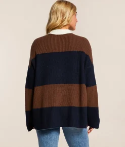 Tops | The Workshop Collared Henley Sweater Khaki