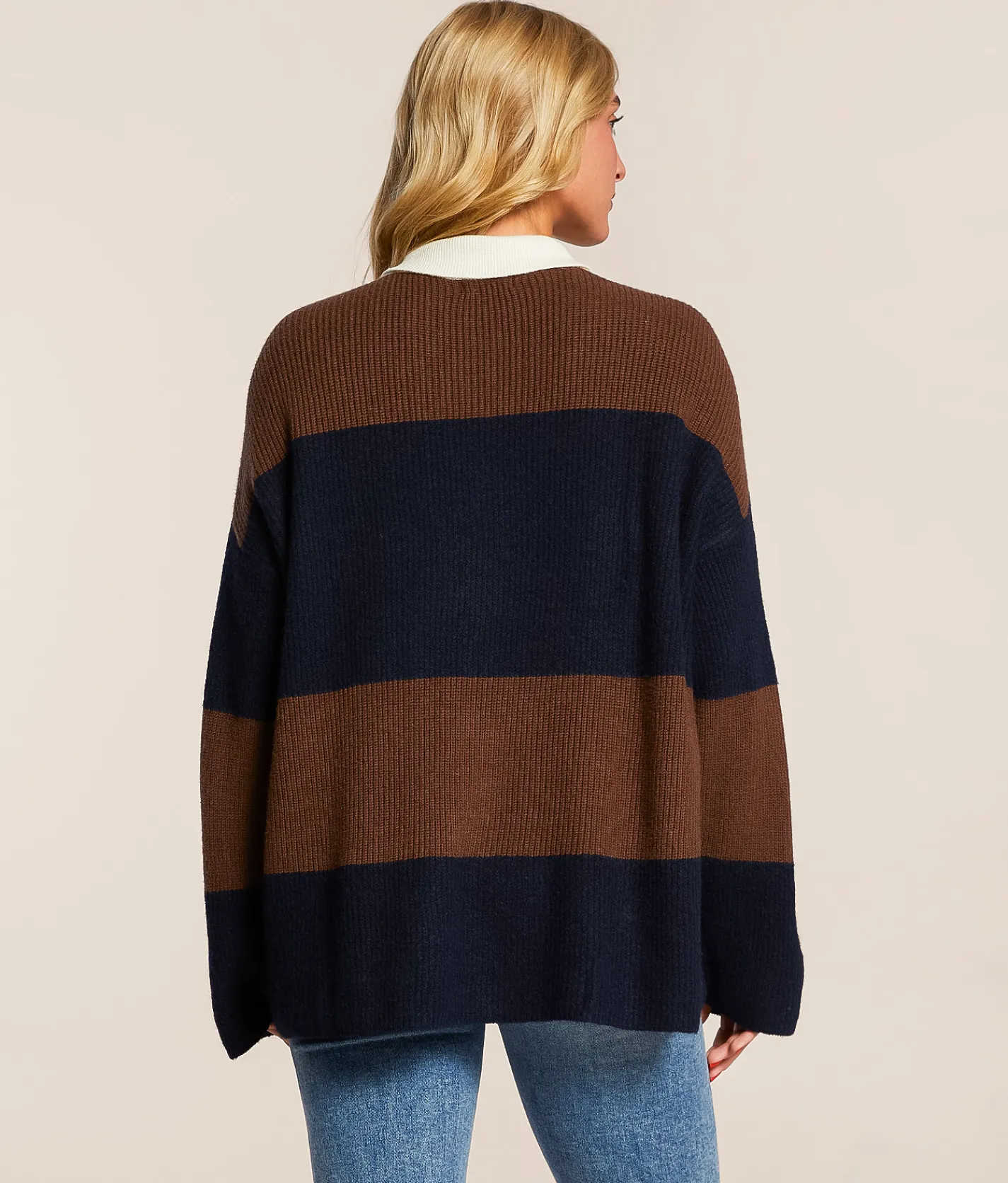 Tops | The Workshop Collared Henley Sweater Khaki