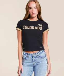 Tops | HYPE AND VICE Colorado Buffaloes Baby Cropped T-Shirt Black