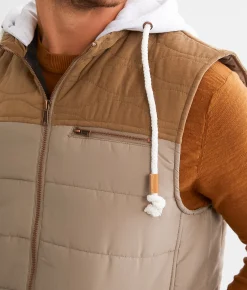 Coats & Jackets | Outpost Makers Color Block Hooded Vest Tan Dune