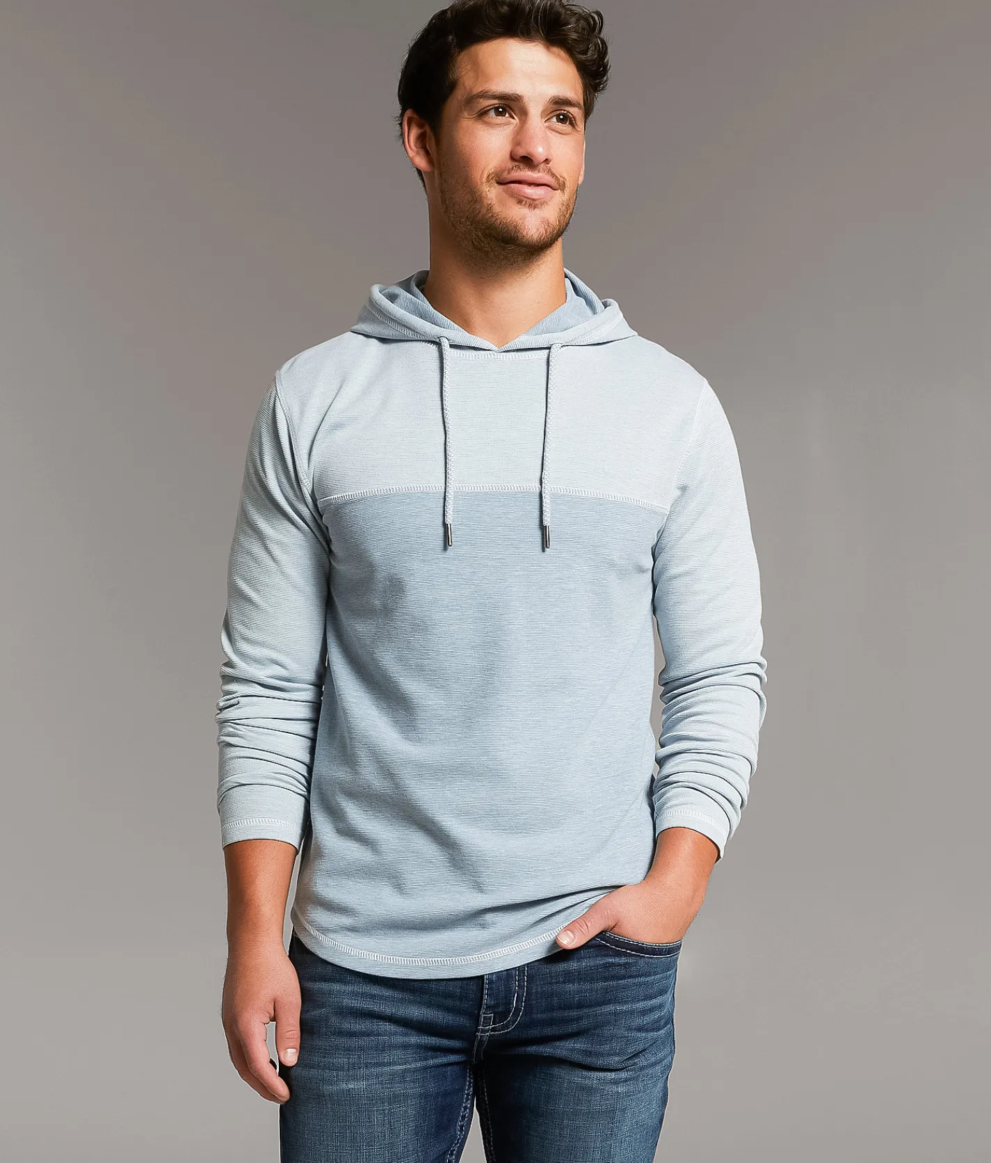 BKE Color Block Hoodie Slate Clearance