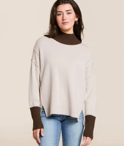 Hyfve Color Block Sweater L Taupe New