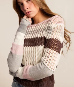 Tops | Gilded Intent Color Block Sweater Multi Stripe