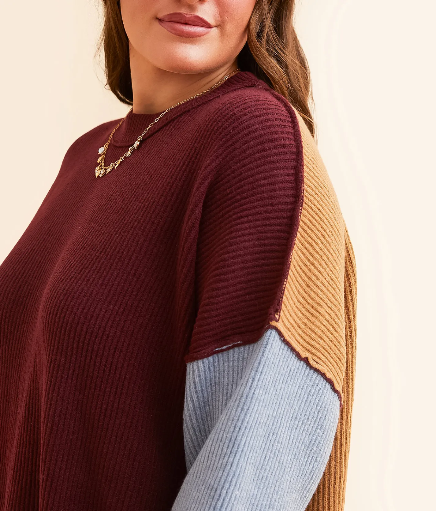 Vigoss Color Block Sweater Multi Outlet