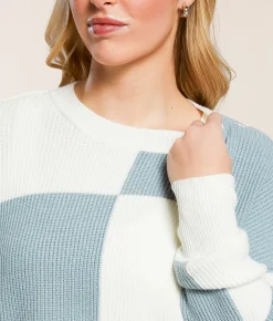 Tops | BKE Color Block Sweater Birch Abyss
