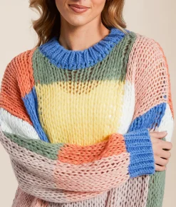 Polagram Color Block Sweater Multi Clearance