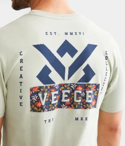 Veece Color Block T-Shirt Seafoam Sale
