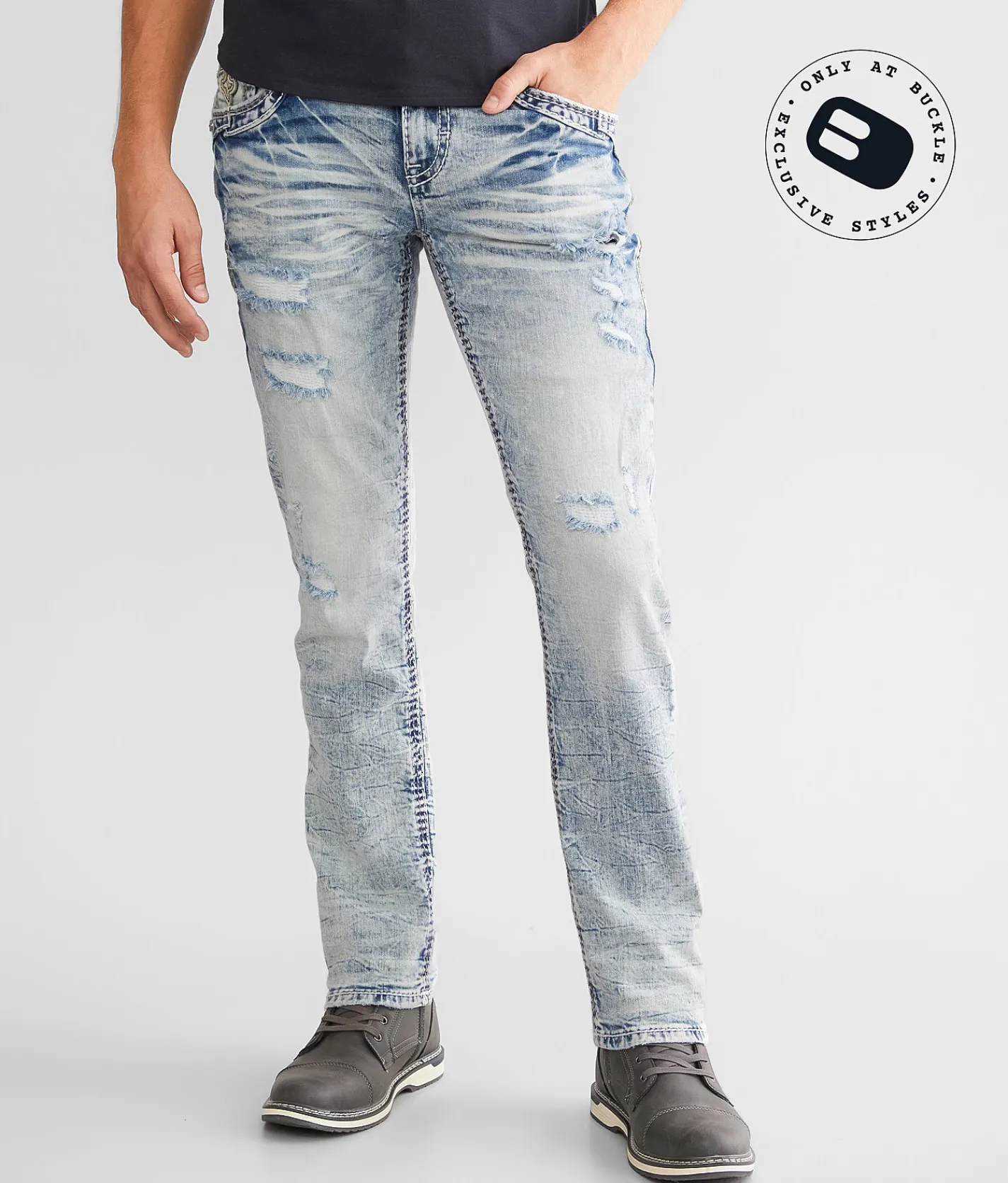 Rock Revival Jeans|Bottoms | Rock Revival Colter Slim Straight Stretch Jean Colter SJ201