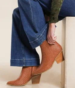 Hey Girl By Corkys Come & Get It Woven Ankle Boot Bourbon Outlet