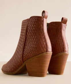Hey Girl By Corkys Come & Get It Woven Ankle Boot Bourbon Outlet