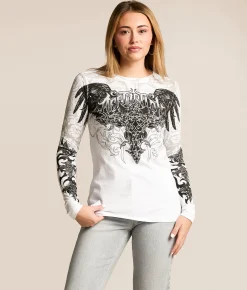 Tops | Affliction Commission T-Shirt White Reactive