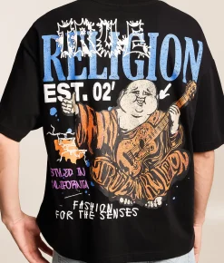 Tops|Graphic T-Shirts | True Religion Concert Buddha T-Shirt Jet Black