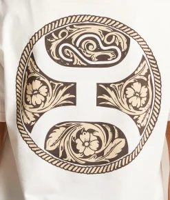 Hooey Concho T-Shirt Cream Clearance