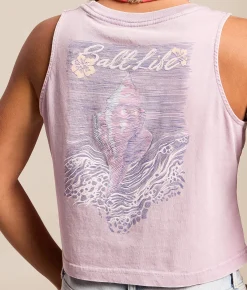 Tops | Salt Life Conch Shell Cropped Tank Top Pale Lavender