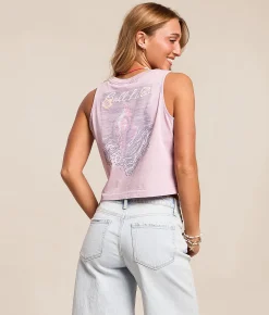Tops | Salt Life Conch Shell Cropped Tank Top Pale Lavender