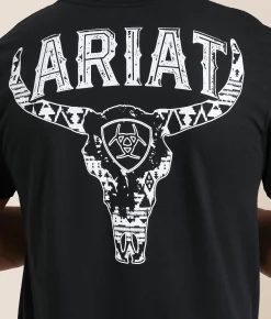 Ariat Concrete Longhorn T-Shirt Black Sale