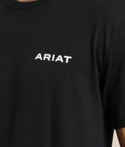 Ariat Concrete Longhorn T-Shirt Black Sale