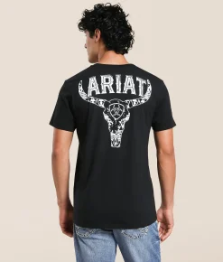 Ariat Concrete Longhorn T-Shirt Black Sale